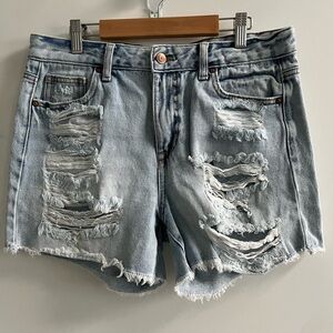 Celebrity Pink Light Blue Denim Shorts